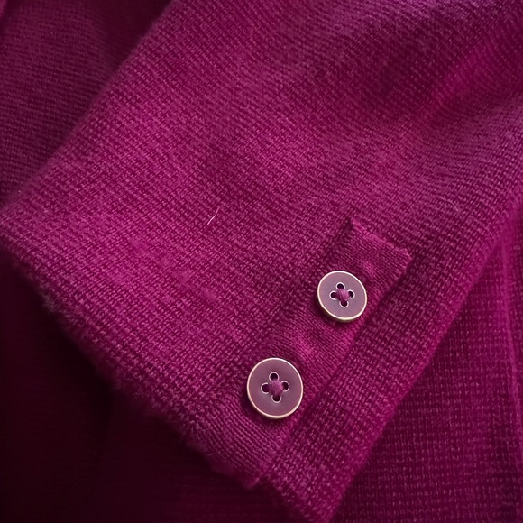Talbots Women's Vibrant  Berry Cardigan sweater blazer Large - Picture 6 of 10
